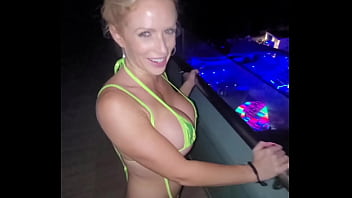 Blonde raver slut sucks and fucks you on rooftop