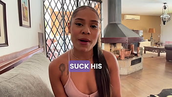 Big booty latina came for casting endeds up on her knees sloppy rimjob and cum swallow pov blowjob