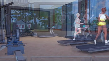 Lustful lesbian sluts had dirty sex in the gym sims anime hentai sfm