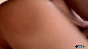 After getting her pussy fingered the blonde gets penetrated by a big cock