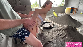 We couldn't hold back so had a quick sex on a construction site