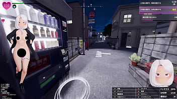 品出ししているバイトのお姉さんに近づいて、 聖水ぶっかけ！