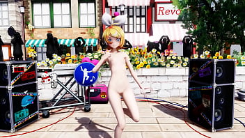 Blonde girl nude live show booo mmd by kiidosan