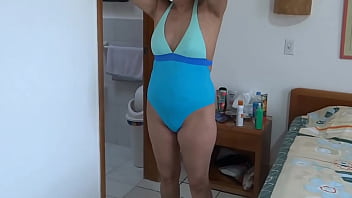 I come back from the beach very horny and i masturbate first time my stepson fucks me