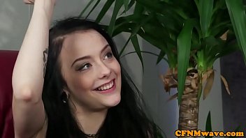 Glamour femdom deepthroats cfnm sub in group