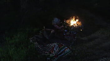 Brooke ballentyne fucks a hired ranch hand by the fireside outdoors sqf
