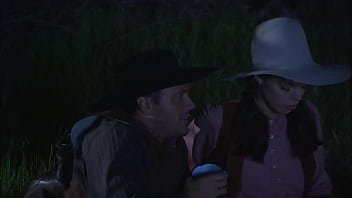 Brooke ballentyne fucks a hired ranch hand by the fireside outdoors sqf