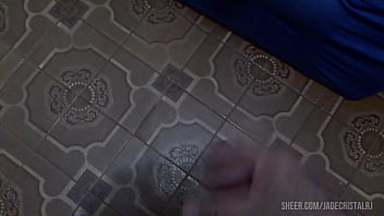 In the living room jade has a wonderful orgasm thinking about her neighbor who watches everything from his window