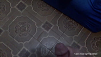 In the living room jade has a wonderful orgasm thinking about her neighbor who watches everything from his window