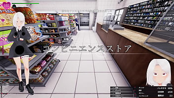 レジのカウンターでディルド使用！