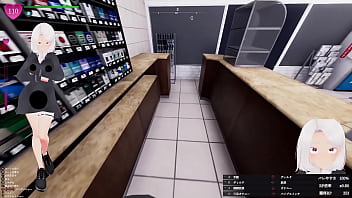 レジのカウンターでディルド使用！