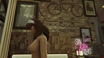 Young girl roomies have threeway