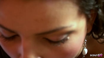 Deep no condom anal sex for muscled big clit latina bitch with saggy tits and tan line at casting