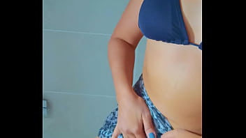 Sun kissed latina cutie cleans her body in a steamy post beach shower Sun kissed latina cutie cleans her body in a steamy post beach shower