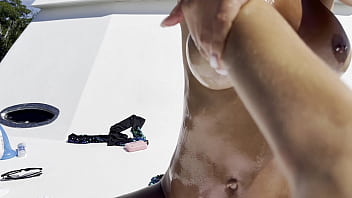 Monika fox fucks herself with a big dildo on a yacht free