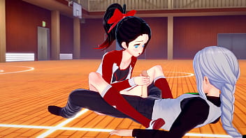 Hentai cheerleader maria bangs guy in gym