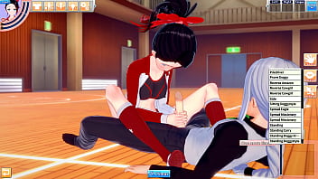 Hentai cheerleader maria bangs guy in gym