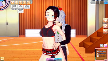 Hentai cheerleader maria bangs guy in gym