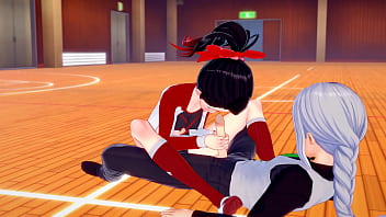 Hentai cheerleader maria bangs guy in gym