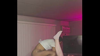 Black guy digs deep in white girl's guts