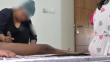 Wrong lady jerked cock