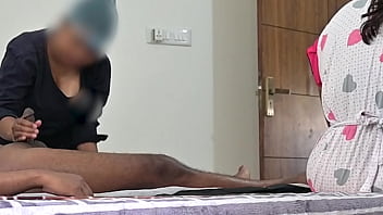 Wrong lady jerked cock