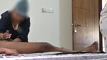 Wrong lady jerked cock