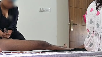 Wrong lady jerked cock