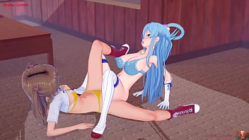 They started scissoring slowly and could not stop