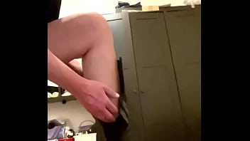 Pee strong stream on bed and bondage my pussy in stockings