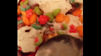 Fav snack ice cream while i work on glazing u life is sweet