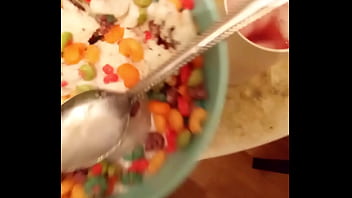 Fav snack ice cream while i work on glazing u life is sweet