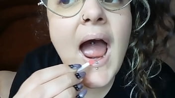 Sweet thin lips with gloss