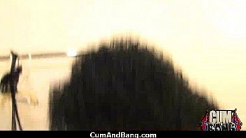 Amazing ebony in gangbang interracial fucking 21