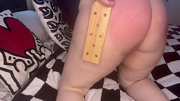 Self spanking with a butt plug in my ass