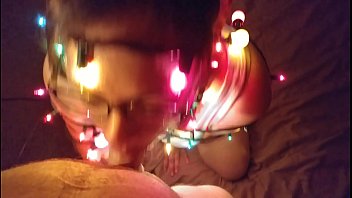 Christmas angel sucking cock
