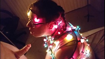 Christmas angel sucking cock