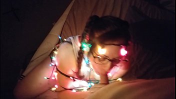 Christmas angel sucking cock