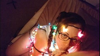 Christmas angel sucking cock