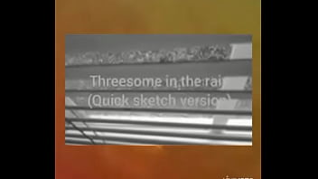 Threesome in the rain quick sketch version