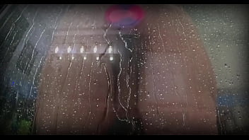 Spied on my chubby roomate trying her new toy in the shower almost dropped my phone trying to not get caught