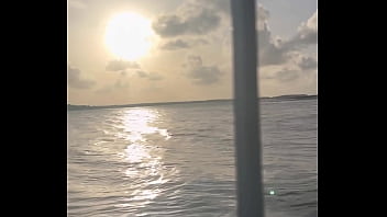 Brazilian latina wife in bikini on boat ride