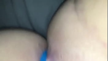 Little slut plays with pussy