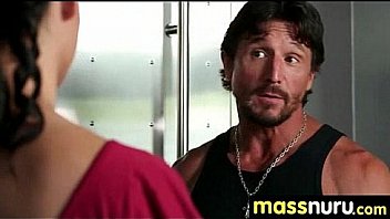 Busty teen gives nuru sex massage 24