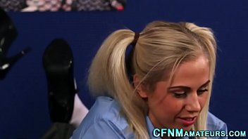 Uniformed cfnm amateur