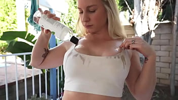 I’m done oiling my titties can i use your cock next