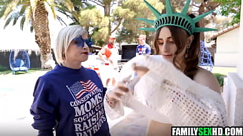 Stepdad joins stepdaughter & stepson for a fuck on indepence day Stepdad joins stepdaughter & stepson for a fuck on indepence day