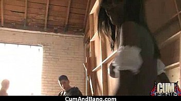 Deepthroat for group of white cocks 16