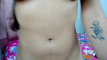 Innocent teen stepdaughter fuck dildo in pussy and ass