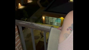 First time fucking on the hotel balcony